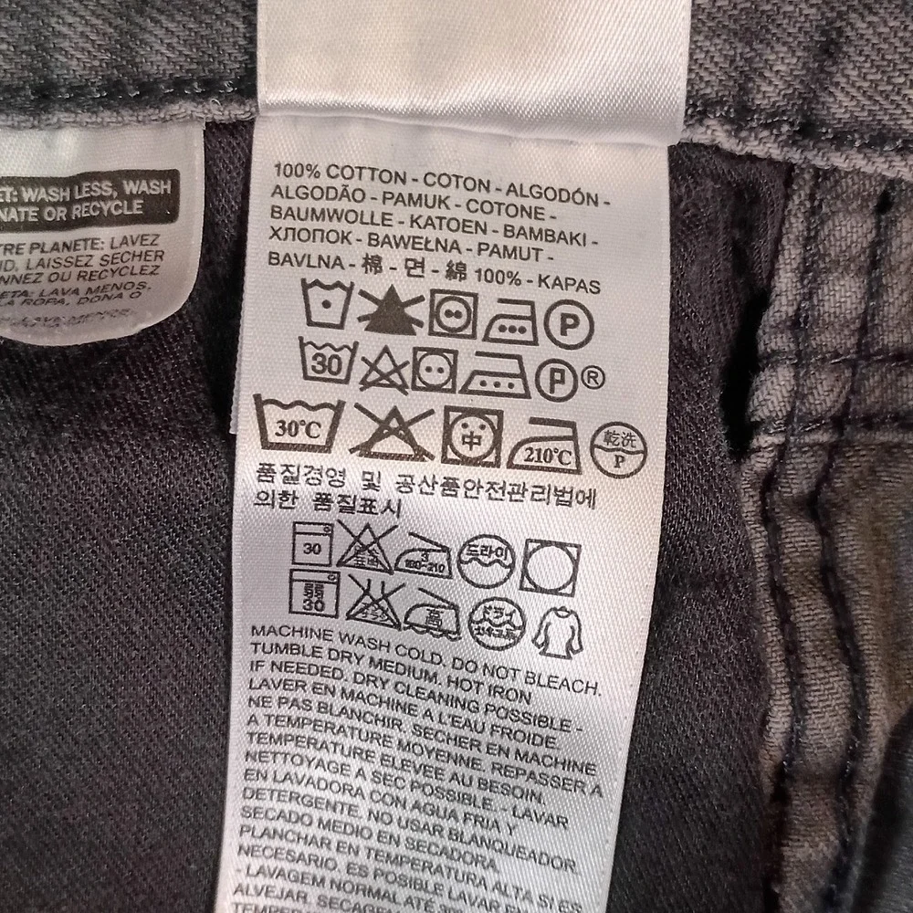 Levis 513 Slim Straight Grey Denim Jeans Mens 32x32 80813-0002